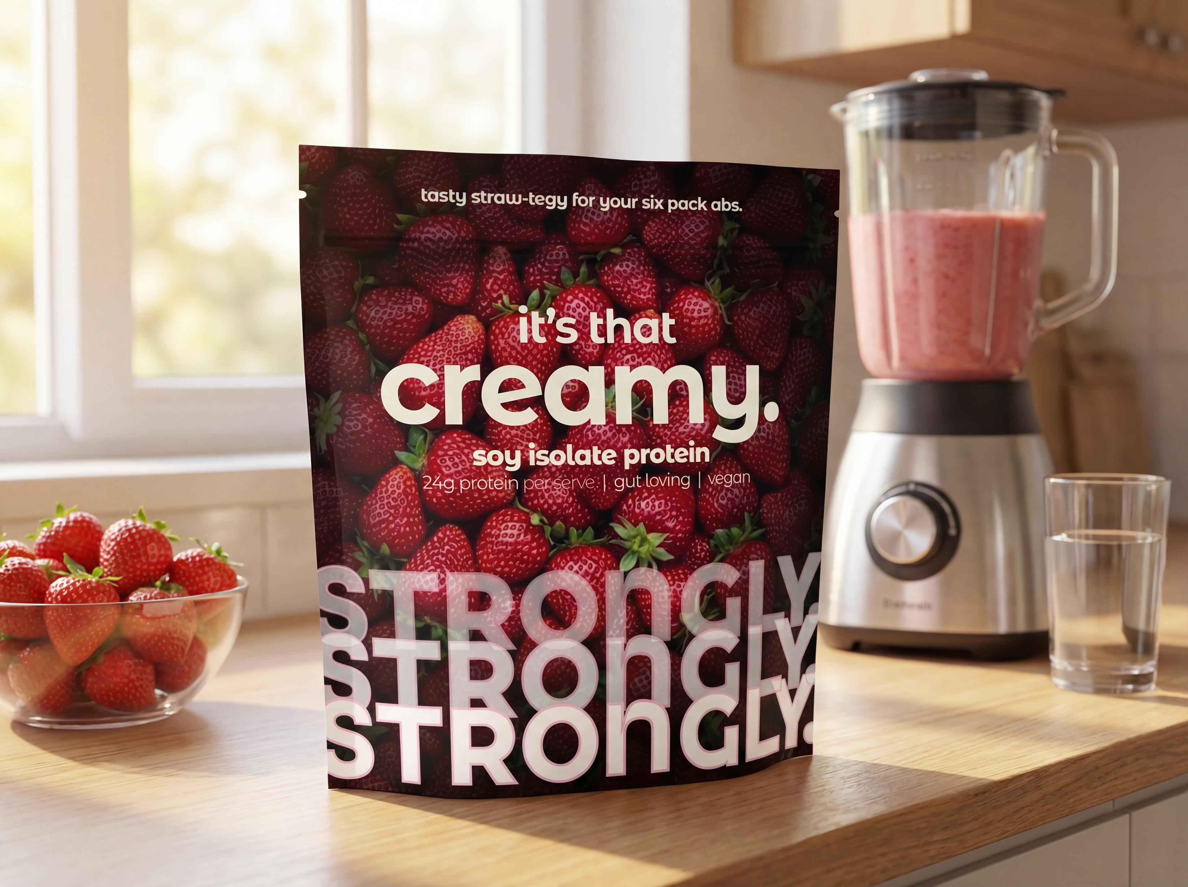 Soy Protein Isolate Strawberry - 1 kg